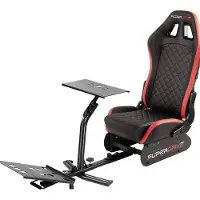 Subsonic Superdrive Racing Seat – Simulator Cockpit met Bucket Seat – Stuur- & Pedalenhouder – Verstelbaar Frame voor PS5, Xbox & PC