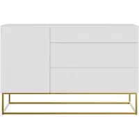NADUVI Collection Wandkast Vesper | NADUVI Collection spaanplaat wit 140x90x38 cm dressoirs | NADUVI
