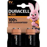 Duracell 2x Batterij Alkaline Plus 9V bls1