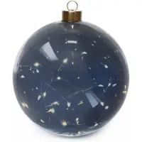 Leeff KERSTBAL L MET LED SLINGER DONKERGRIJS