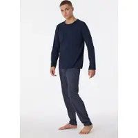 Schiesser Pyjama Long nightblue 180249 52/L