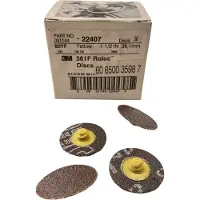3M Roloc Schuurschijf art. 22407 - P80 - diameter 38.10 mm - Prijs per doos ( inhoud 50 stuks)