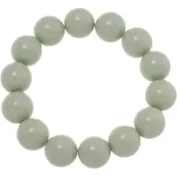 Behave Licht groene rekarmband 14mm bollen, 14-15cm polsomtrek