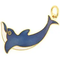 Behave - hanger dolfijn blauw emaille - speels accent zomerlook