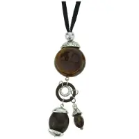 Behave - Lange ketting met keramieke kralen - 72,5 cm - Bohemian stijl sieraden