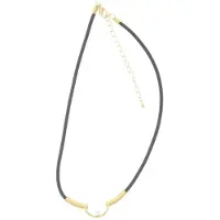 Behave Ketting zwart met goudkleurig detail en steentje – 41 cm