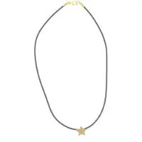 Behave Ketting zwart met ster goudkleur – 41 cm