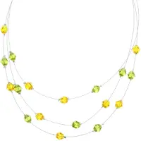 Behave - Ketting met groene en gele kralen - Modeaccessoire voor zomerse looks"