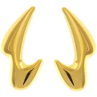 Behave - Dames oorknoppen goudkleur - Sculpturaal design - Statement stijl