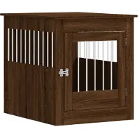 vidaXL Hondenbench 64,5x80x71 cm bewerkt hout bruin eikenkleur
