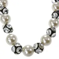 Behave - Ketting met parels en decoratieve kralen - 40,5 cm (verlengketting 8,5 cm)