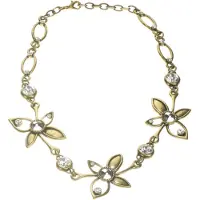 Behave - Flower stones necklace - Mode ketting 38 cm + verlengketting