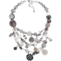 Behave - statementketting dames - boho mix stijl - bloemdetails
