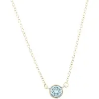 Behave Dames ketting zilver-kleur met blauw steentje 40 cm