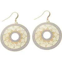 Behave - Oorbellen met ronde hanger - Boho chic stijl - 4 cm breed