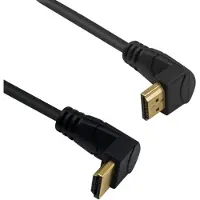 Dolphix HDMI kabel - 90° haakse connectoren (boven/beneden) - HDMI2.0 (4K 60Hz + HDR) - 1,8 meter