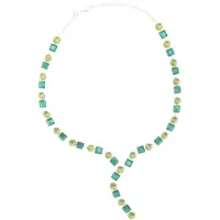 Behave Dames ketting groen met hanger 42 cm