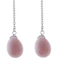 Behave - Lange oorbellen dames oudroze natuursteen - boho chic