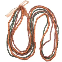 Behave - Kralenketting in laagjes - Aardetinten stijl - Handgemaakt