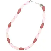 Behave - Dames Ketting Roze Kralen 45 cm - Nikkelvrij - Handgemaakt En Stijlvol
