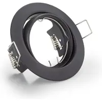 TRIO JURA - Inbouwspot - Zwart mat - excl. 1x GU10 3 W - Zwenkbaar - Plafondbevestiging - rond