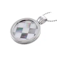 Behave - Lange ketting met munt in geruit design - 90 cm - Stijlvolle mode sieraden