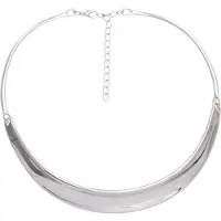 Behave - korte damesketting metaal - minimal chic - zilverkleur