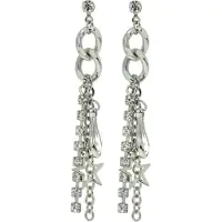 Behave - Oorhangers met steentjes en ster - trendy avondaccessoire