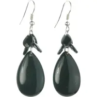 Behave - Oorhangers zwart druppelvormig - avondlook - tijdloos elegant