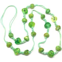 Behave ketting - lange kralen ketting - groen mint - 110 cm