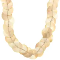 Behave ketting - Beige Crème Schelpen 40 cm - Nikkelvrij, Stijlvolle Bohemian Mode