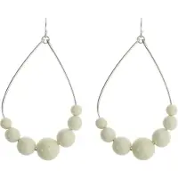 Behave - Oorhangers witte kralen - frisse zomerstijl