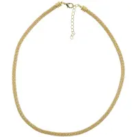 Behave ketting - mesh schakel ketting - goudkleur - 45 cm