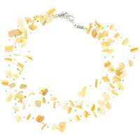 Behave - Ketting met crèmekleurige schelp kralen - Nikkelvrij - 40 cm