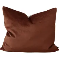 Mimou Focus Recycling Linen/velvet Kussen 50x60 Cm Roestrood - Decoratieve kussens & hoezen Polyester Rust Red - CUL855
