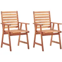 The Living Store De Living Store tuinstoelen, 2 stuks met kussens, gemaakt van massief acaciahout
