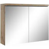 Badplaats Badkamerkast paso 80 x 20 x 60 cm kastanje spiegelkast