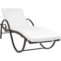 The Living Store Ligbed Crestwood - Tuinmeubelen - 193x65x56 cm - Bruin