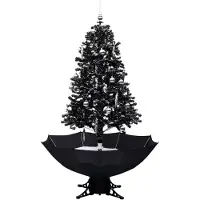The Living Store De Living Store: Kunstboom met parapluvoet, zwart, 170 cm, PVC