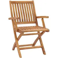 The Living Store : Opklapbare tuin stoelen, 6 stuks, massief teakhout