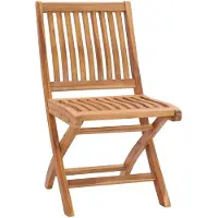 The Living Store : Opklapbare tuin stoelen, 4 stuks, massief teakhout