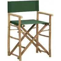 The Living Store Regisseursstoel - Bamboe - Groen - 60 x 45 x 88 cm