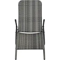 The Living Store Poly Rattan Ligbed - 141 x 61 x 95 cm - Grijs - Inklapbaar