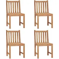 The Living Store Teakhouten Tuinstoelenset - 50 x 53 x 90 cm - Inclusief Kussens