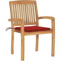 The Living Store Houten Tuinstoelen - Vintage - 60 x 57.5 x 90 cm - Stapelbaar