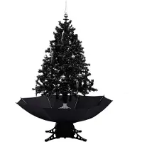 The Living Store De Living Store: Kunstboom met parapluvoet, zwart, 140 cm, PVC