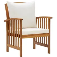 The Living Store Living Store tuinstoelen met kussens, 2 stuks, massief acaciahout