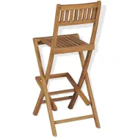 The Living Store Inklapbare Houten Barkrukken - Teakhout - Set van 2