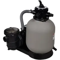 The Living Store Zwembad Zandfilterpomp - 17.000 L/u - Duurzame filtertank - Multi-poortklep - Weerbestendig - 38 mm