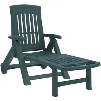 The Living Store Zonnebed Tuinmeubilair - 160x71x101cm - Groen